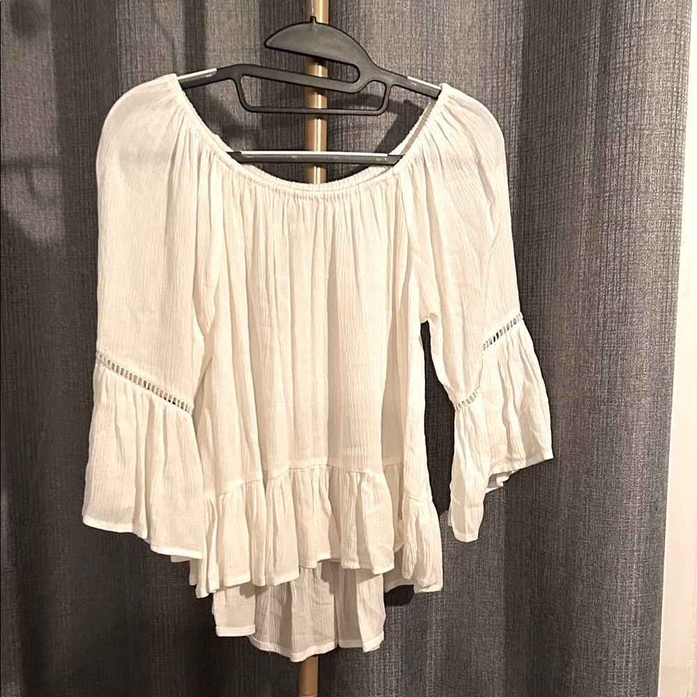 Forever 21 Off the Shoulder White Women's Top